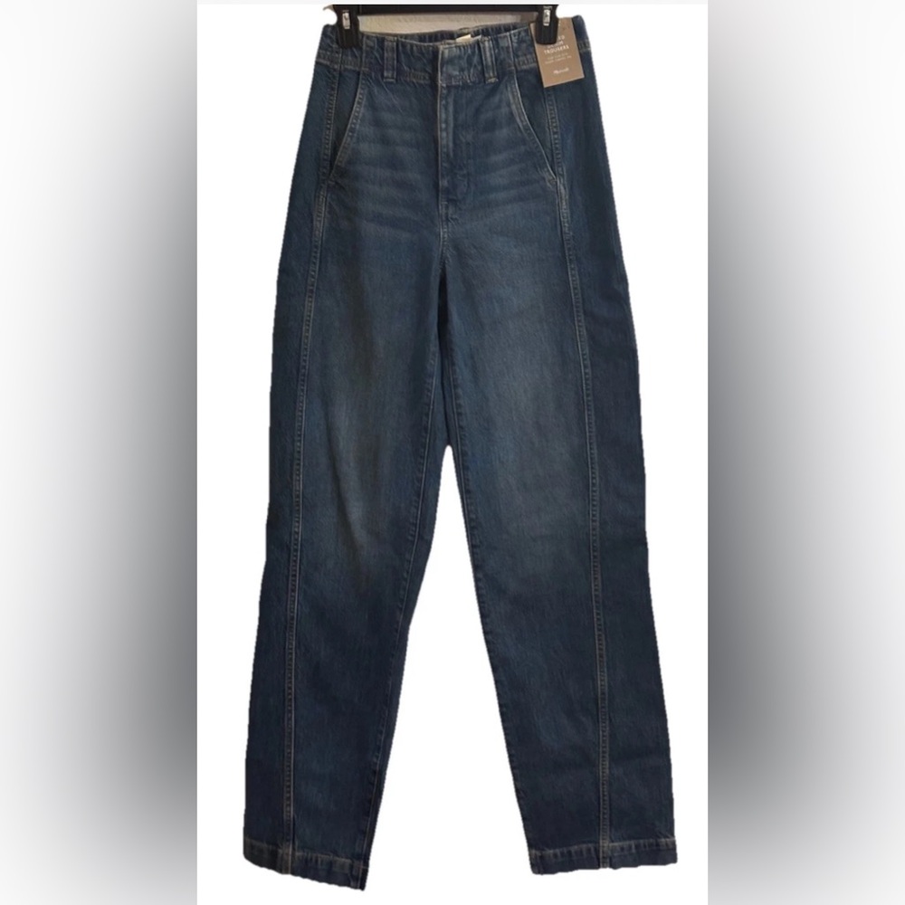Madewell NWT Tall Tapered Denim Trousers in Concho Wash